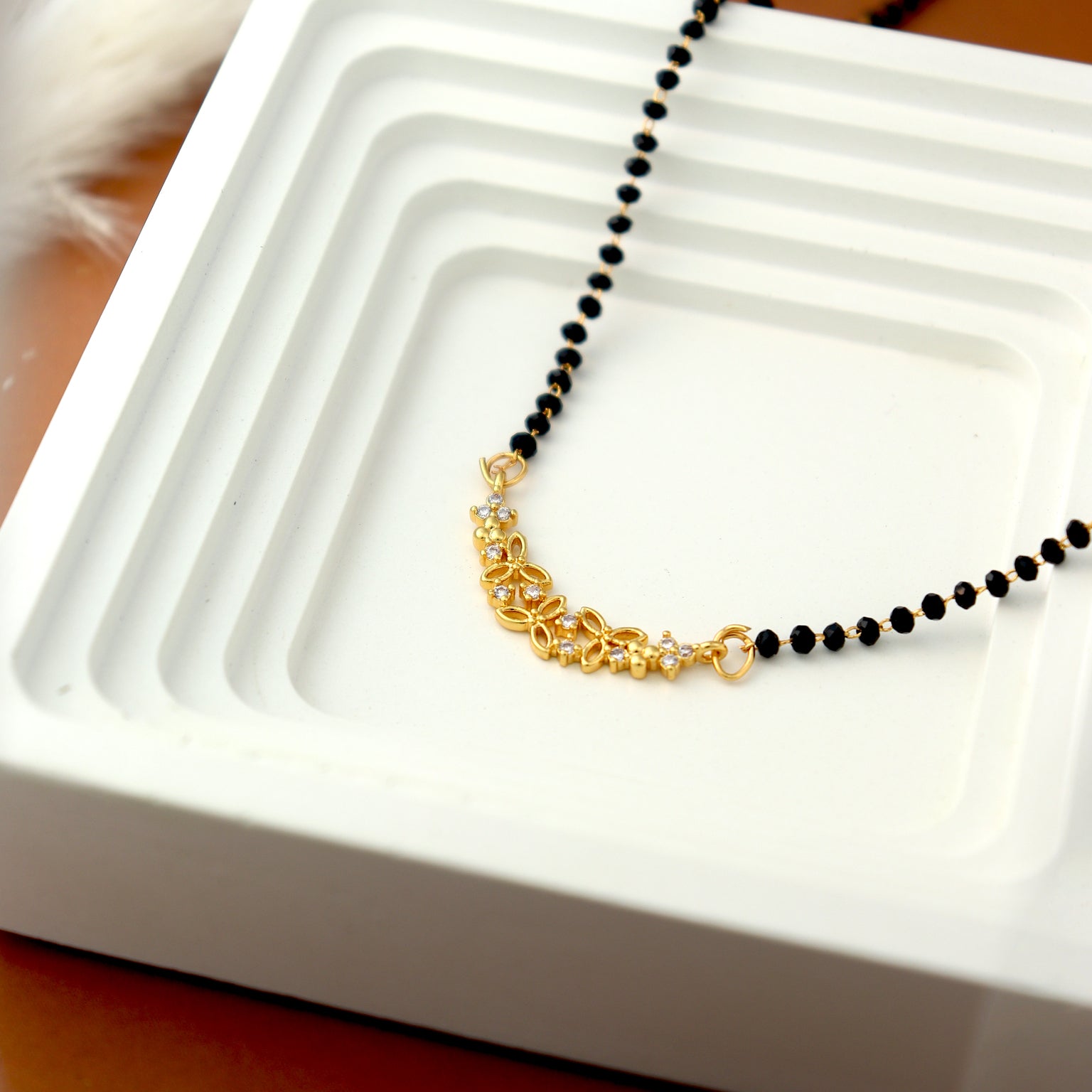 Blossom Trail Gold-Plated Mangalsutra