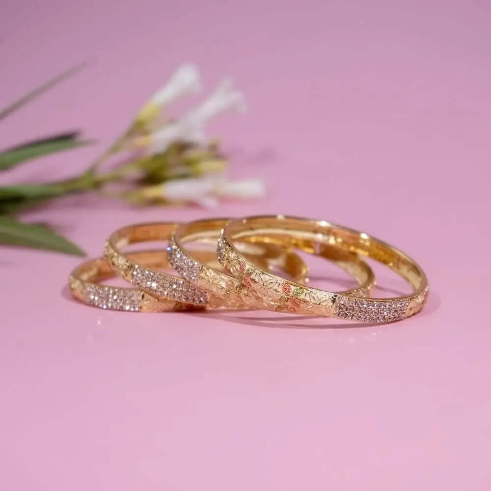Ornate Gold Bangles - Own It Pure