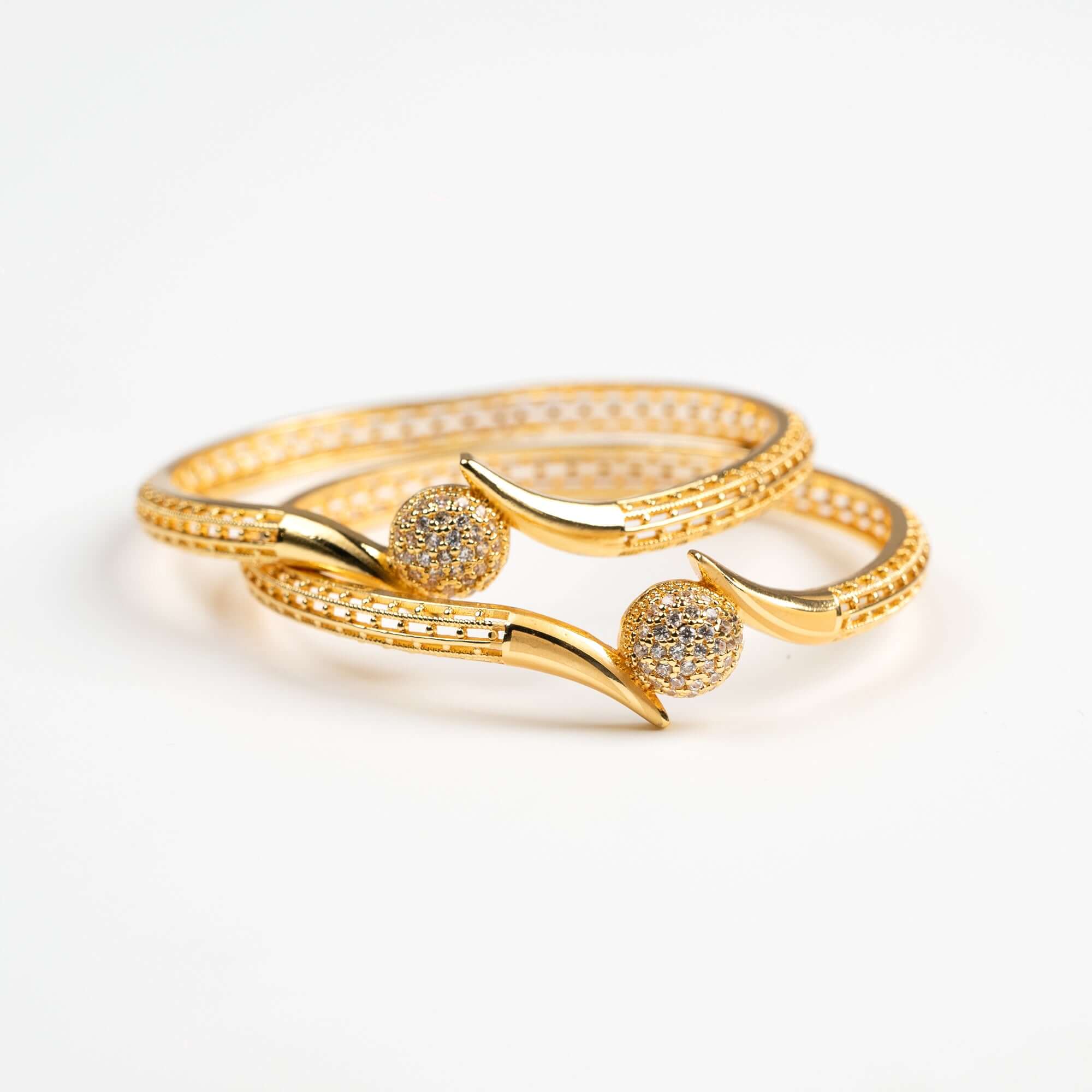 Golden Twirl Bangles