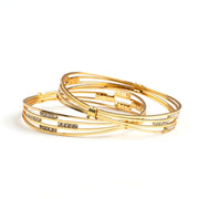Triple Tier Gold Bangles