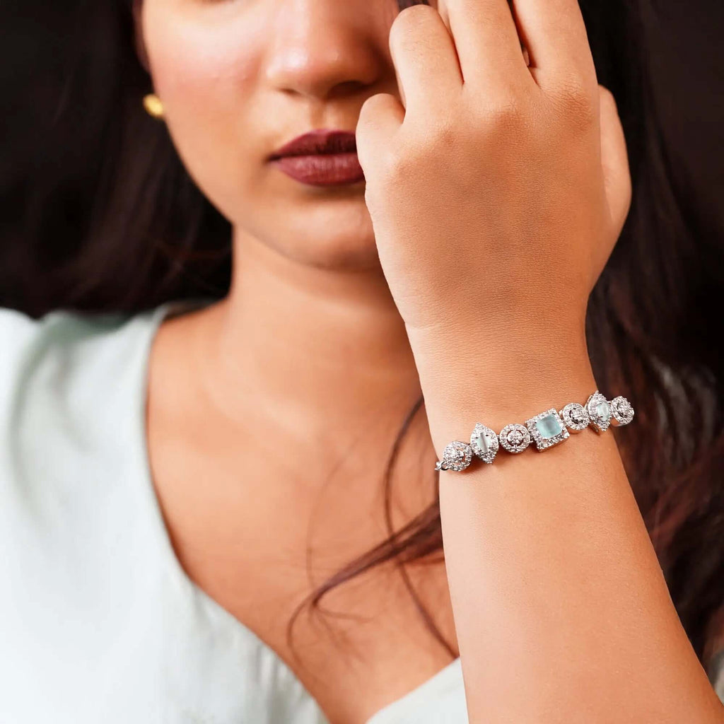 Aqua Gemstone Bracelet - Own It Pure