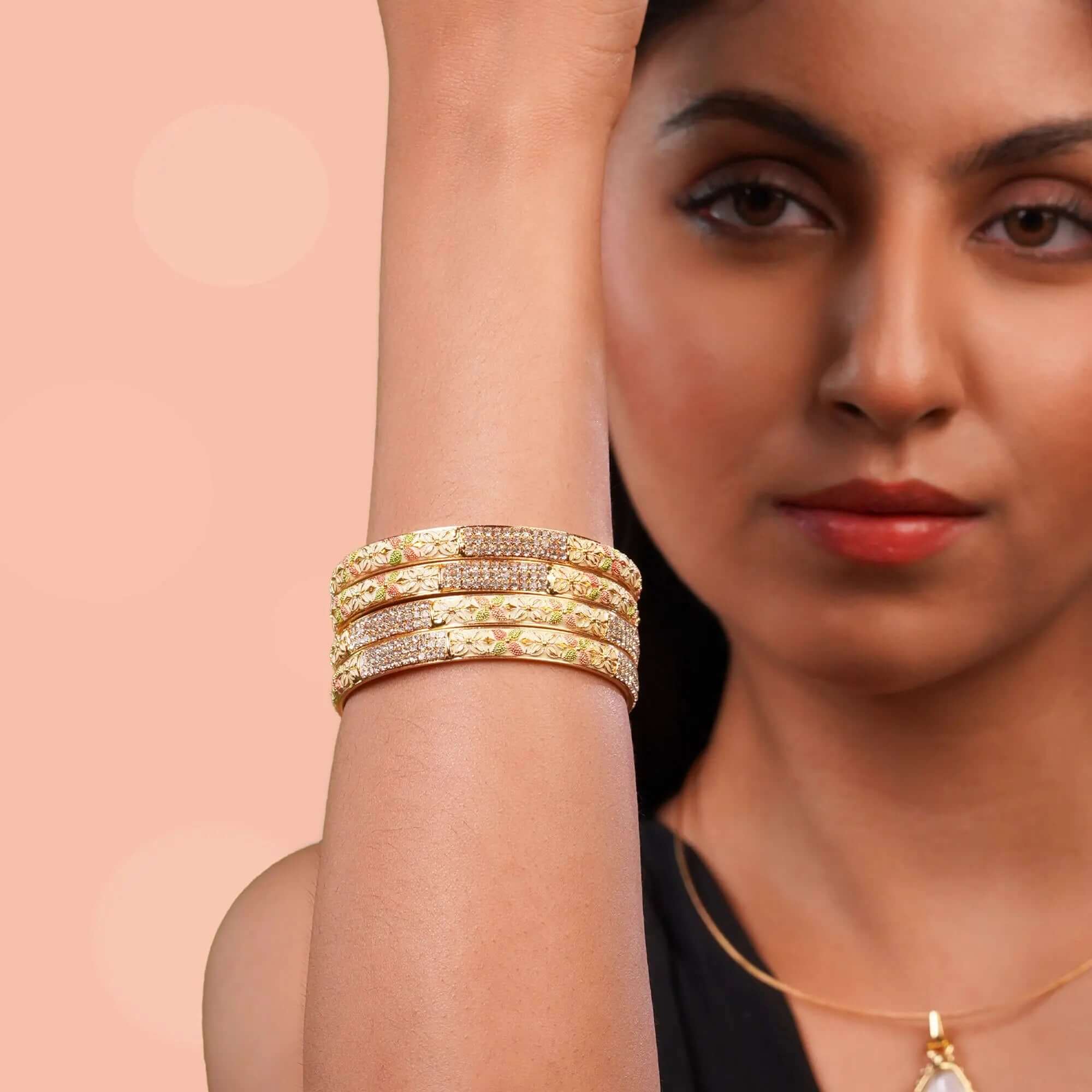 Ornate Gold Bangles - Own It Pure