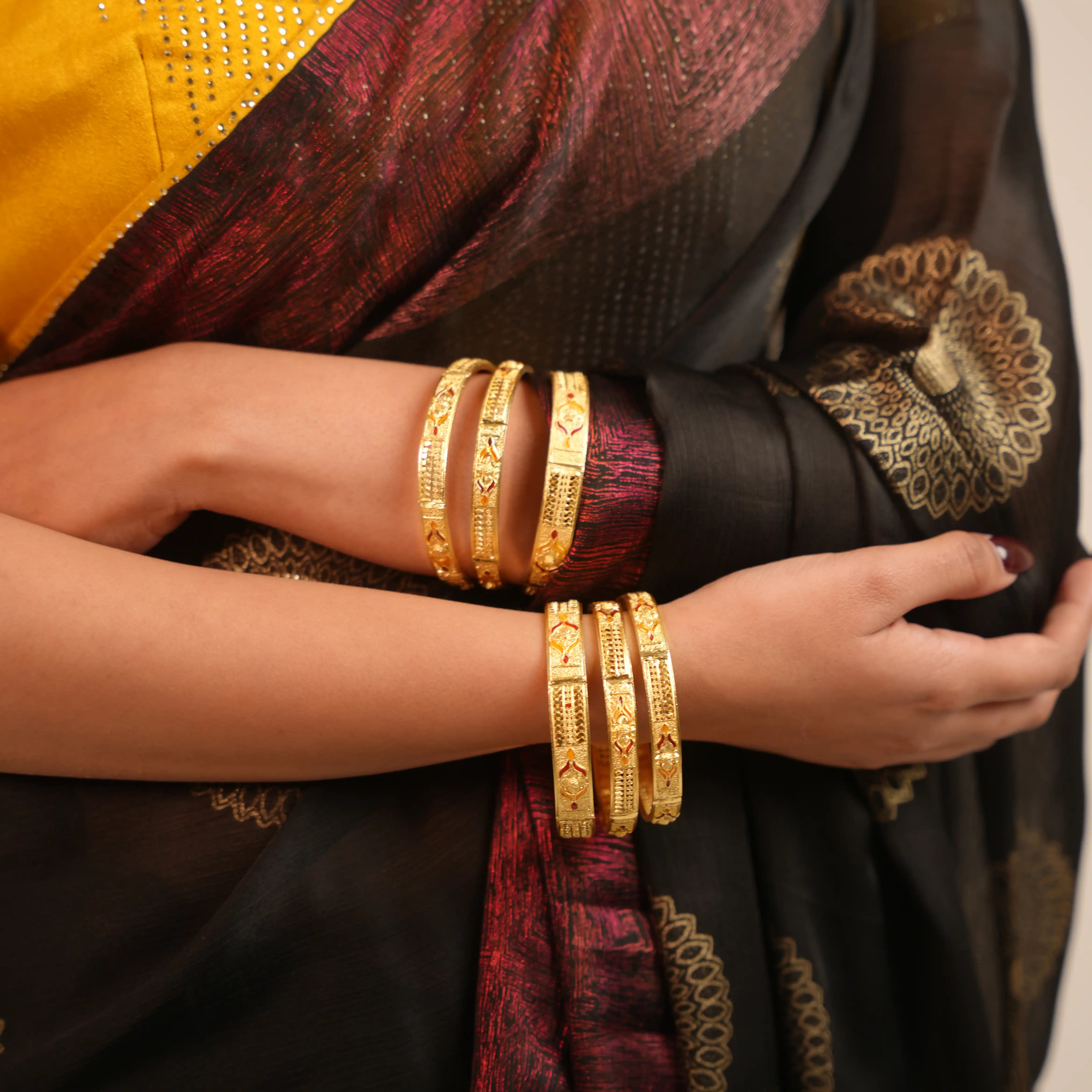 Raktika Gold Bangles