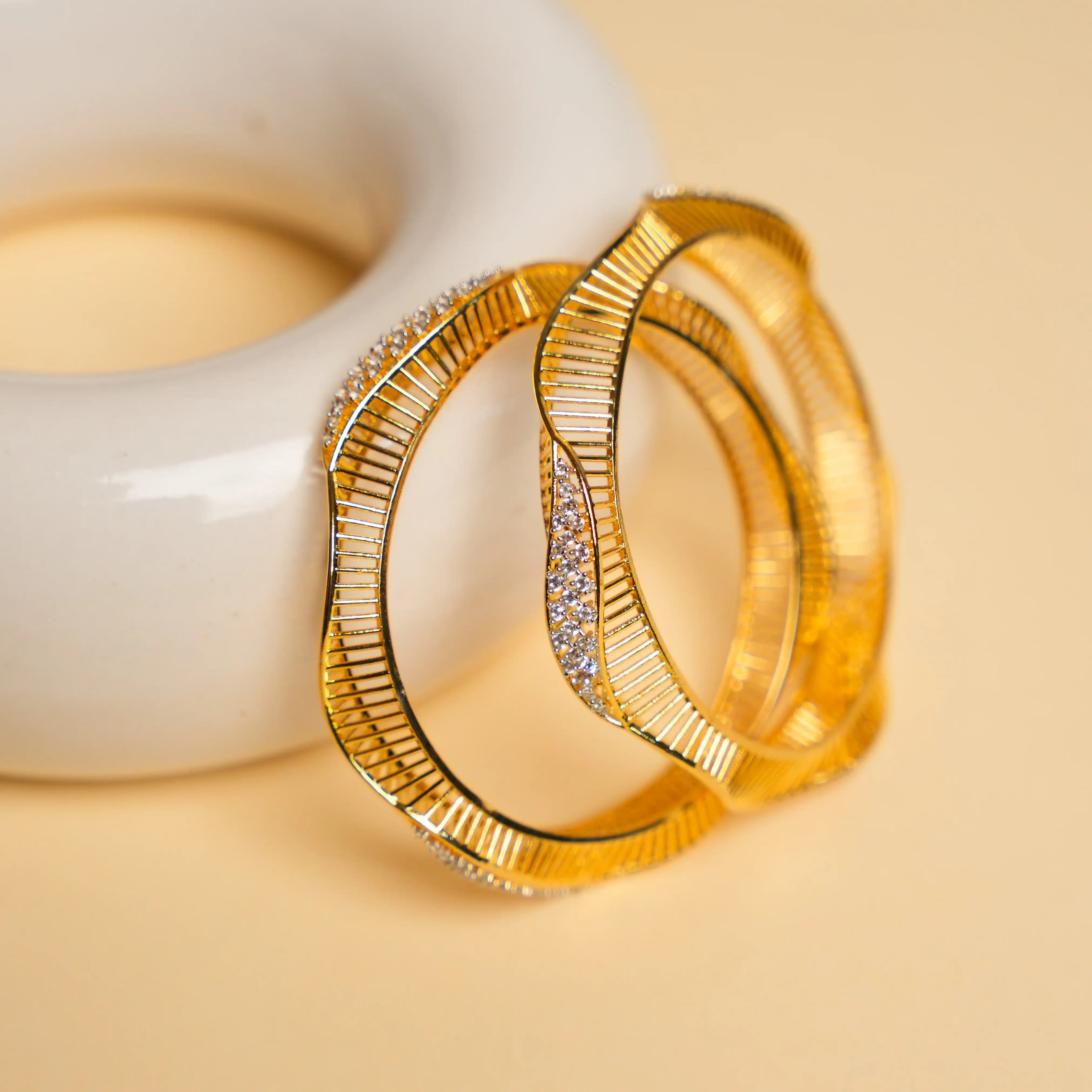 Shimmer Wave Bangles