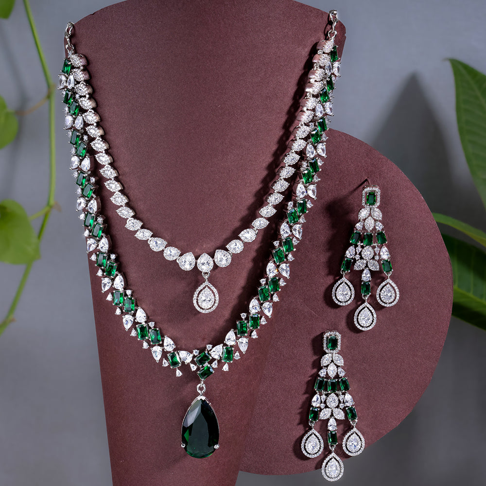 Green Stone Two-Tiered Set