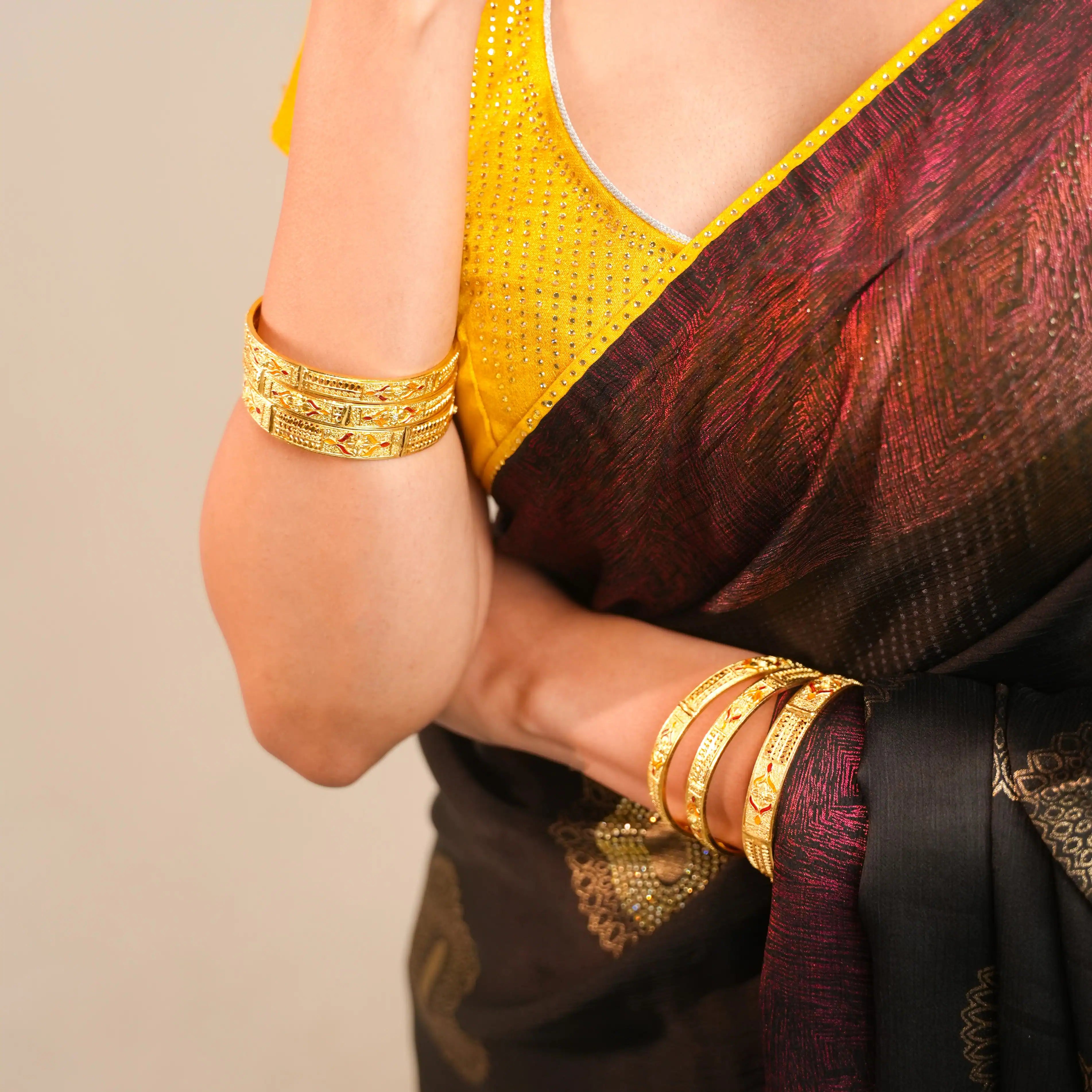Raktika Gold Bangles