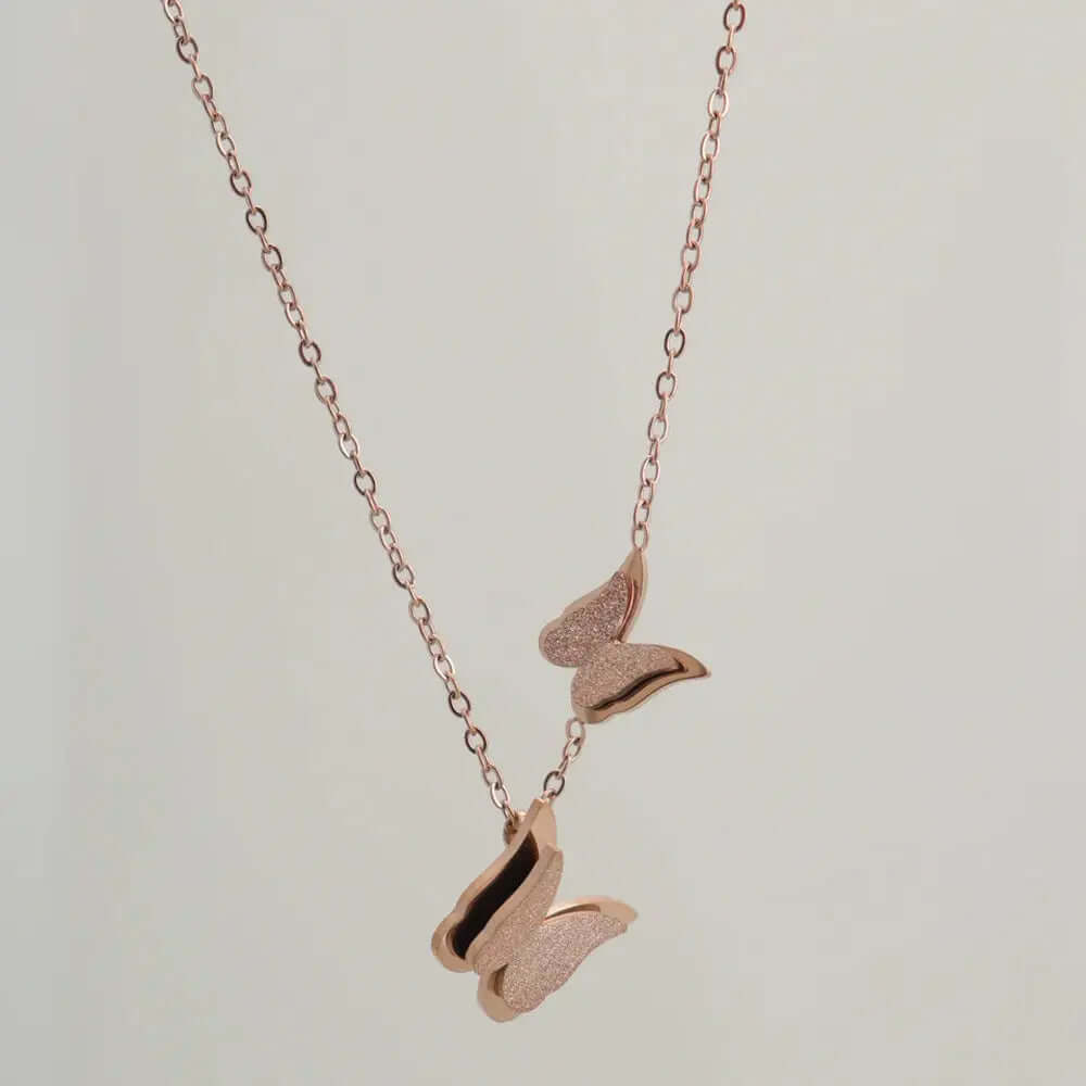 Rose Gold Butterfly Pendant Chain - Own It Pure
