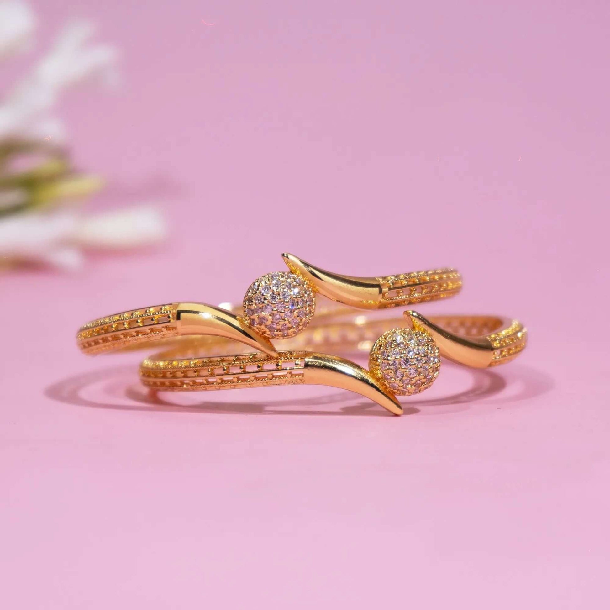 Golden Twirl Bangles - Own It Pure