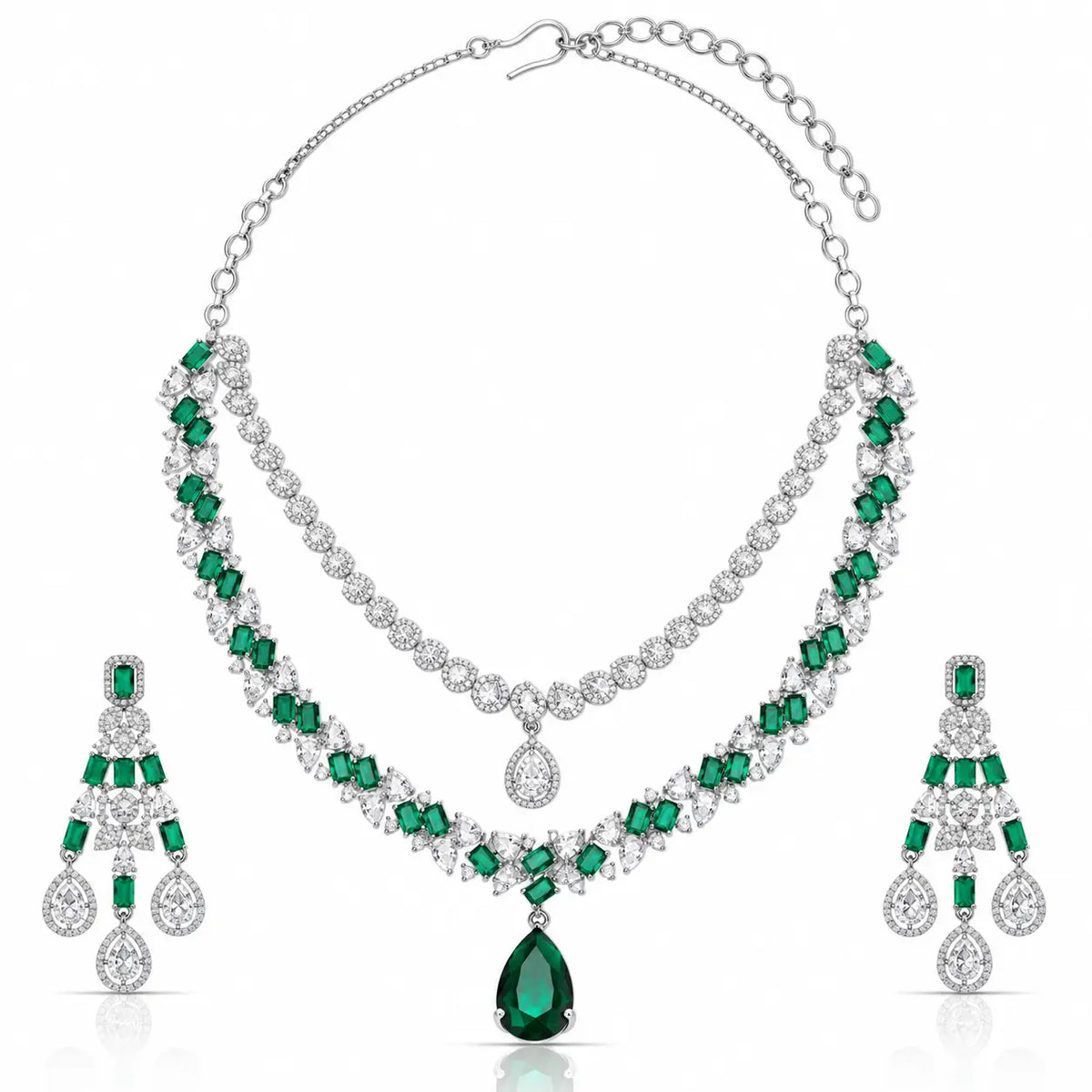 Green Stone Two-Tiered Set
