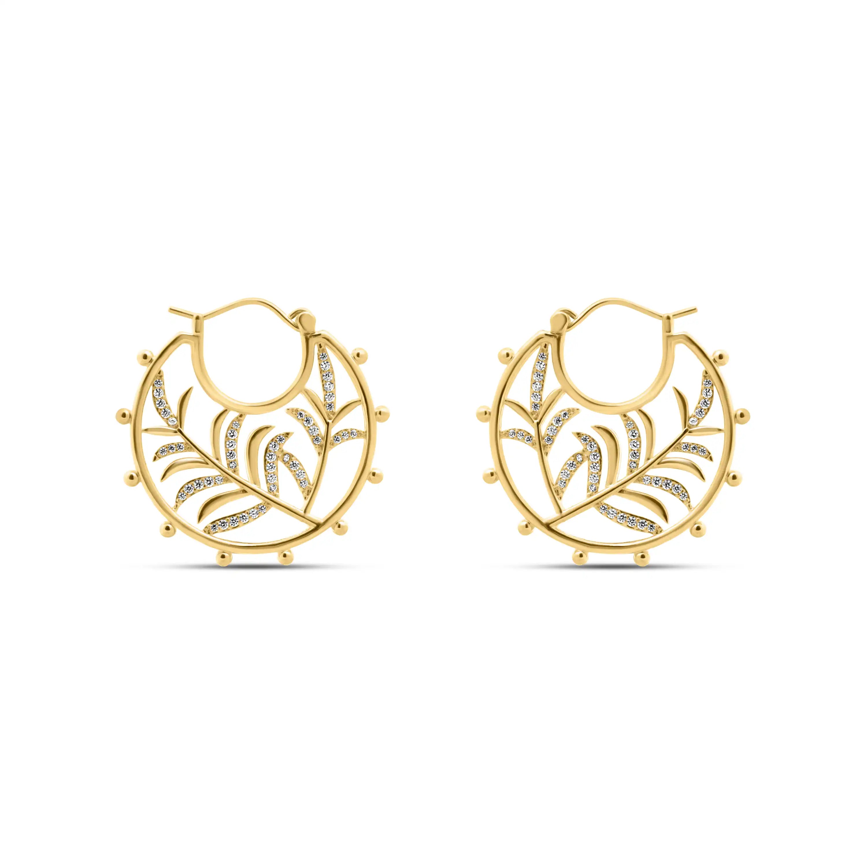 Nature Charm Hoops