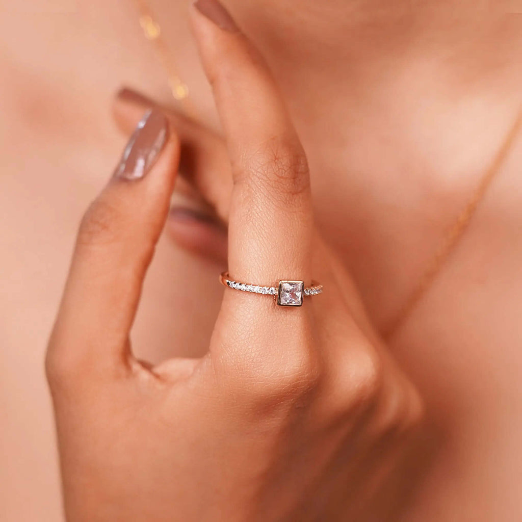 Geometric Silver Ring