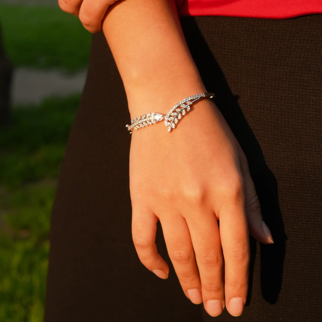 Sparkling Fern Bangle
