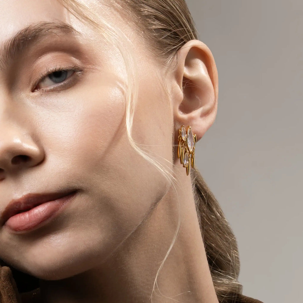 Golden Cascade Earrings