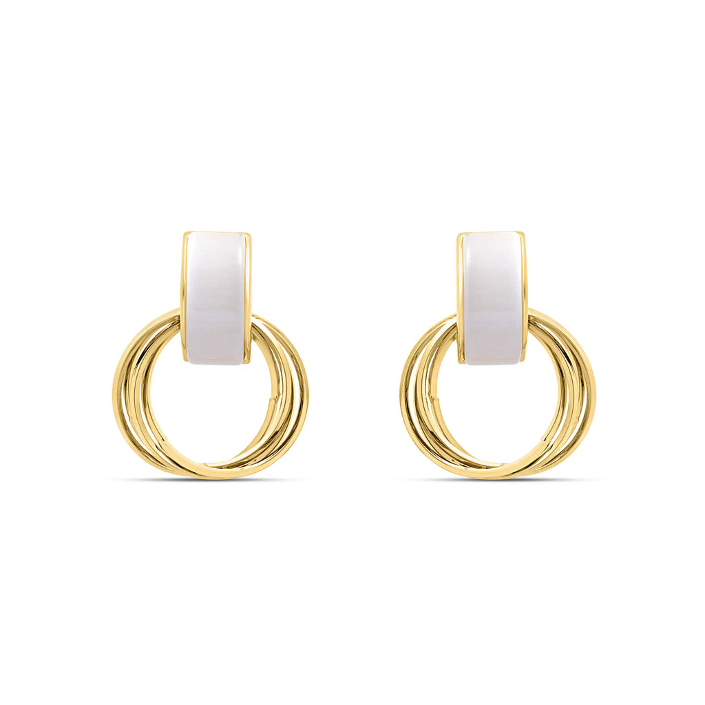 Ivory Halo Earrings