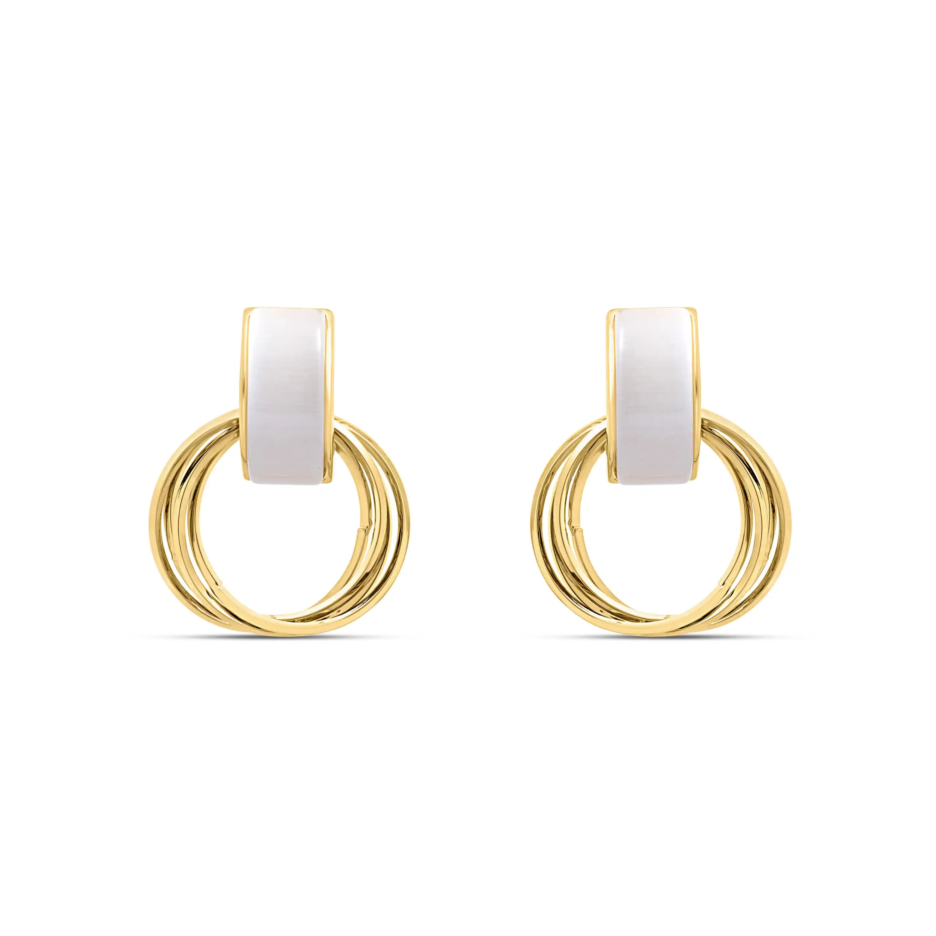 Ivory Halo Earrings