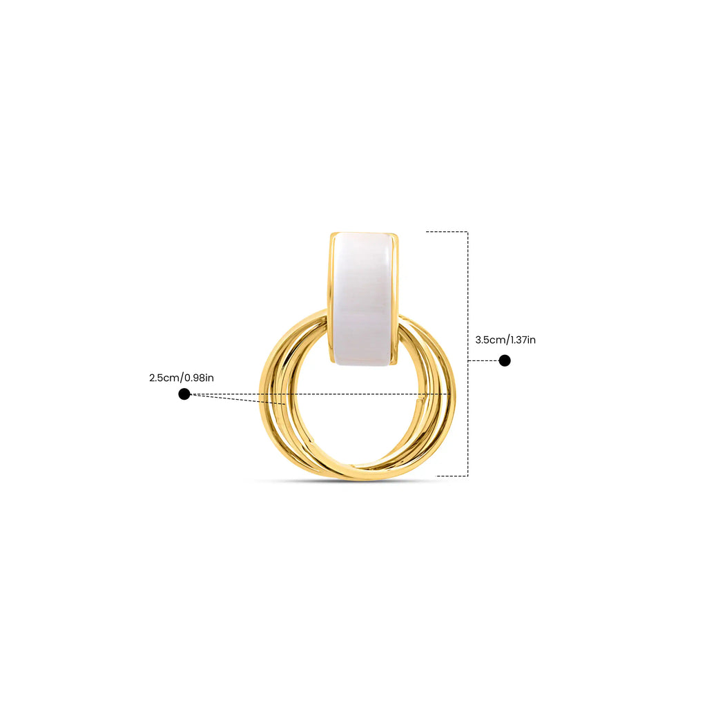 Ivory Halo Earrings