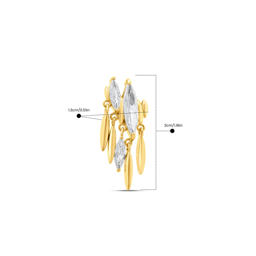 Golden Cascade Earrings