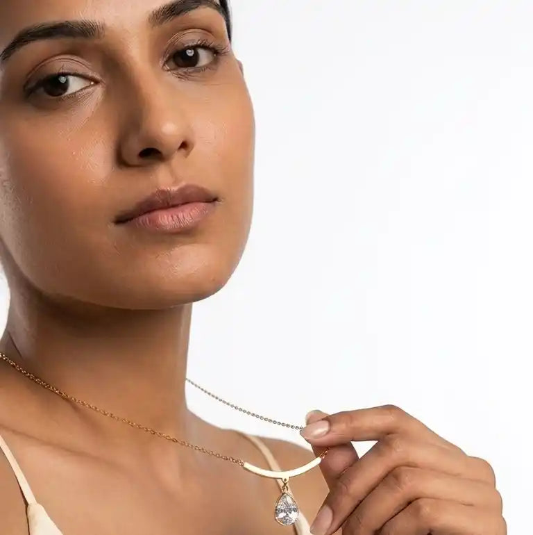 Minimal Crystal Necklace