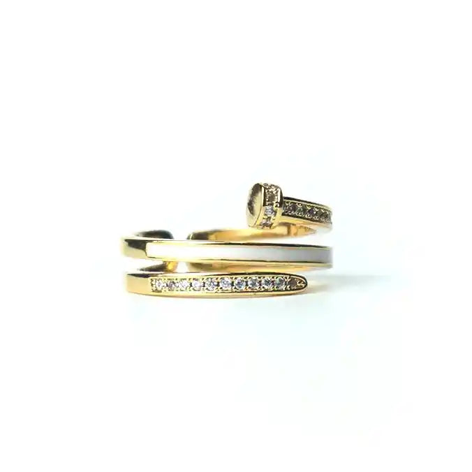 Elysian Wrap Ring | Layered Wrap Ring with Sparkling Stones