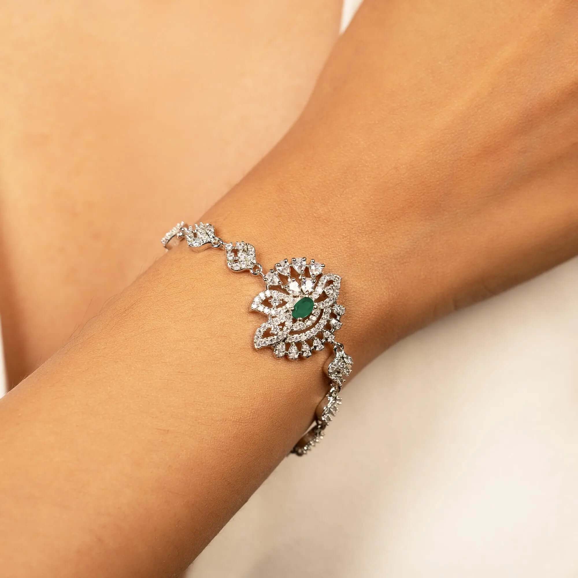 Floral Emerald Jewelry