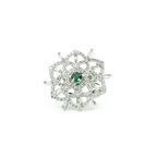 Floral Emerald Ring