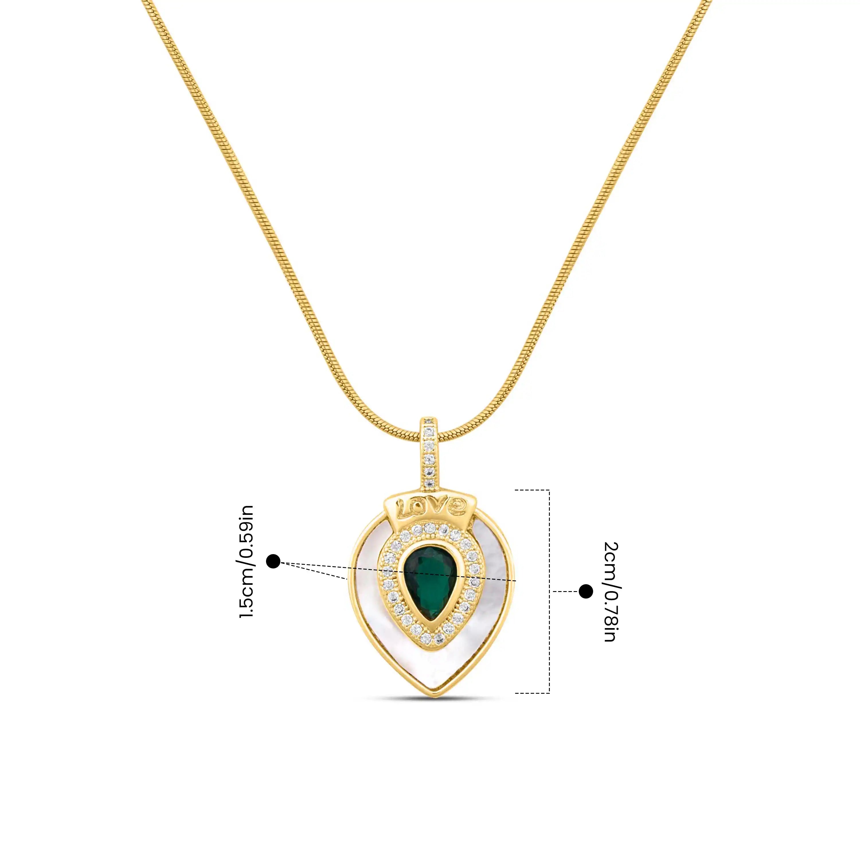 Gold Emerald Pendant