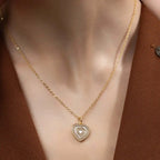 Eternal Heart Pendant Necklace for Women – Gold Plated American Diamond