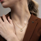 Eternal Heart Pendant Necklace for Women – Gold Plated American Diamond