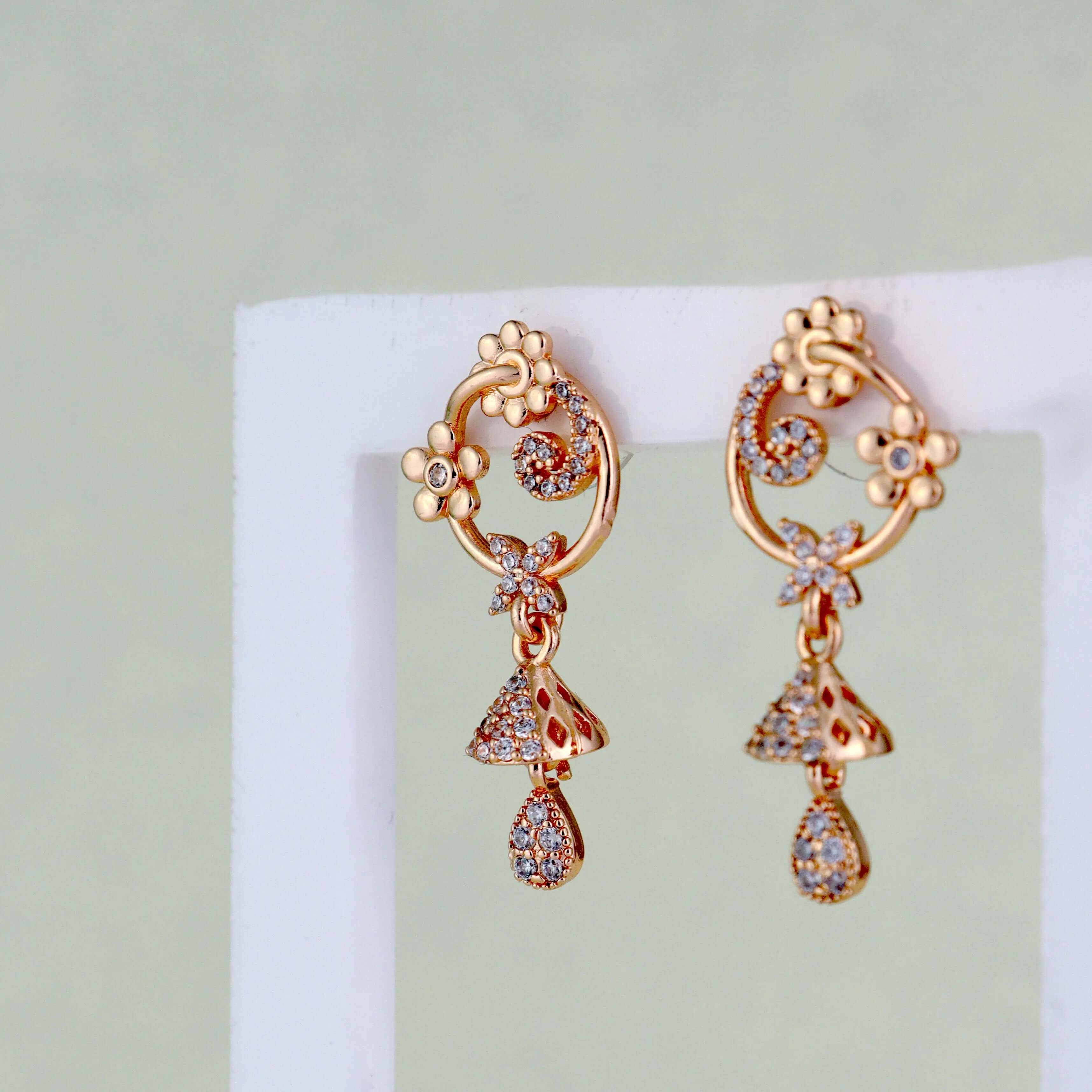Flower Jhumka Earrings