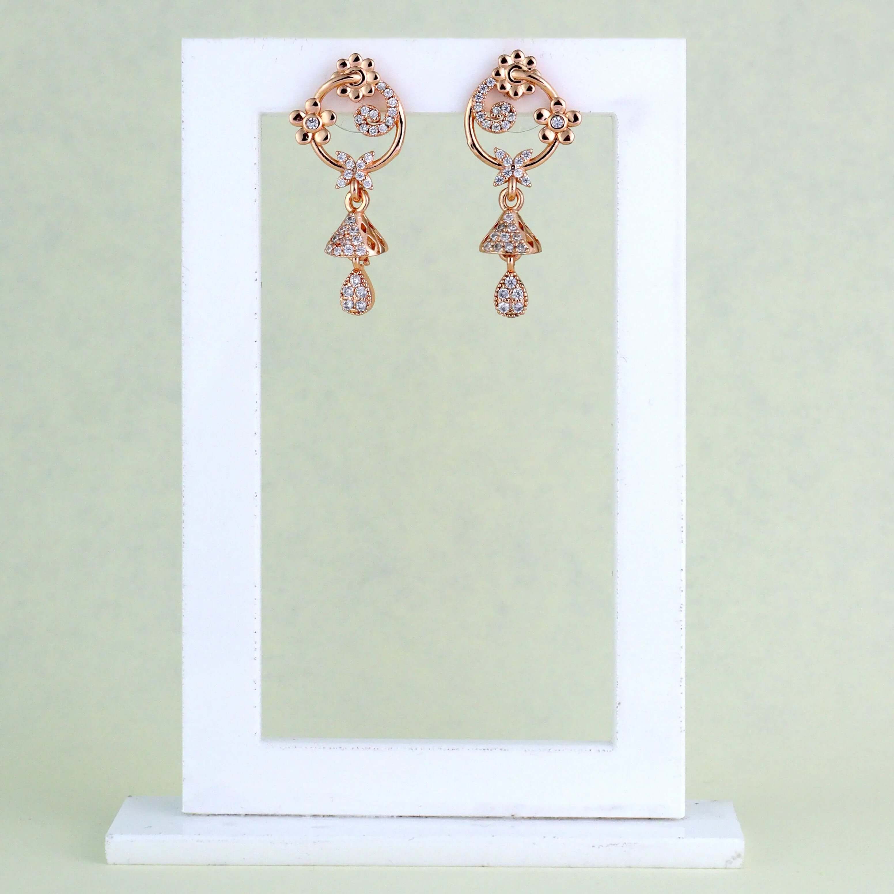 Stylish Floral Jhumkas