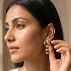 Flower Jhumka Earrings