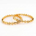 Kanak Wave Bangles – Gold Wave Design Bangles with Multicolour Stones