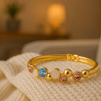 Gold Stone Bangle
