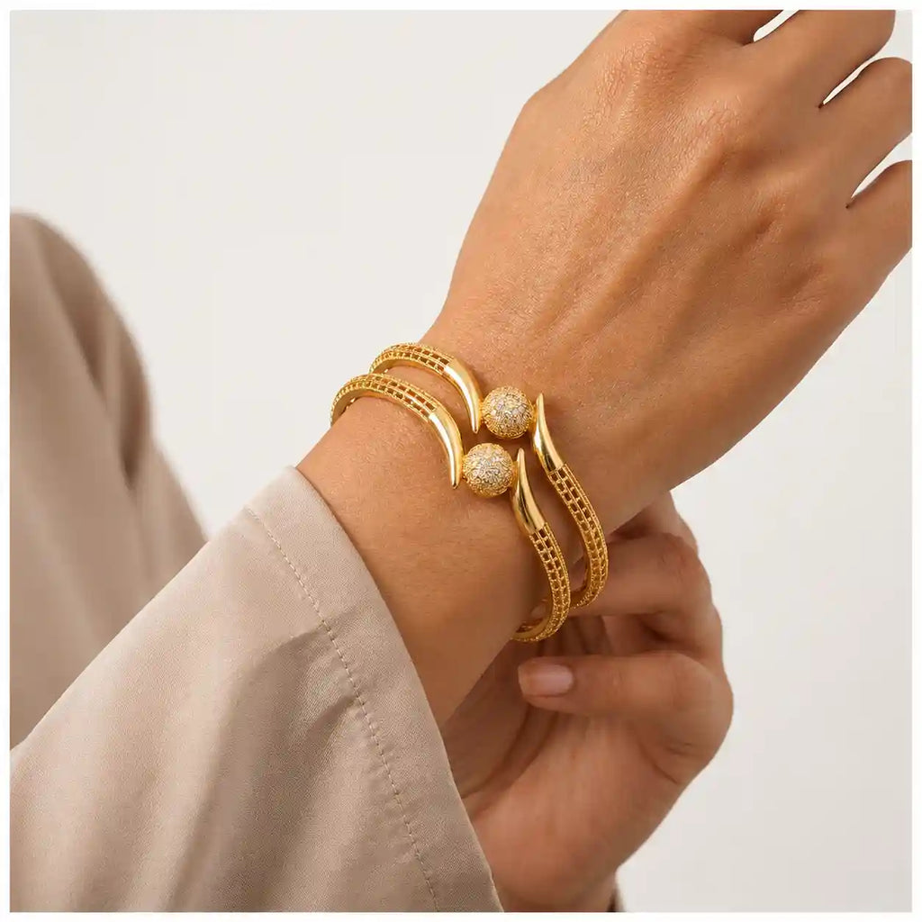 Golden Twirl Bangles