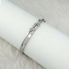 Gleam Silver Studded Bracelet