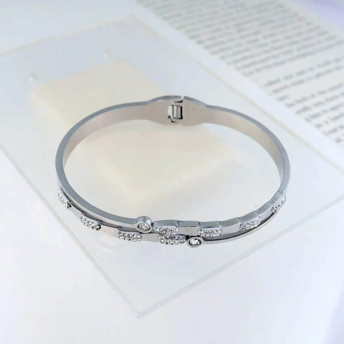 Gleam Silver Studded Bracelet