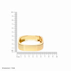 Gold Core Band – Bold Square Cuff Bracelet, Anti-Tarnish Finish