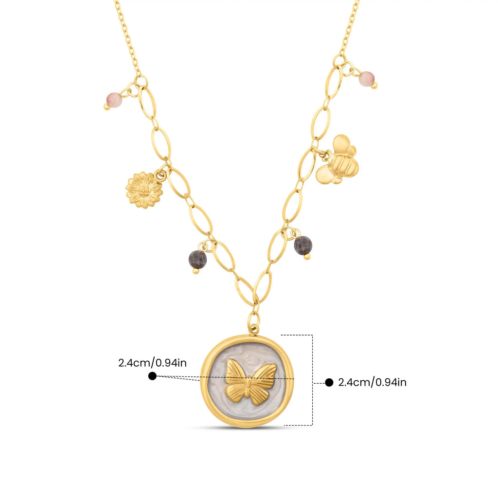 Butterfly Coin Pendant