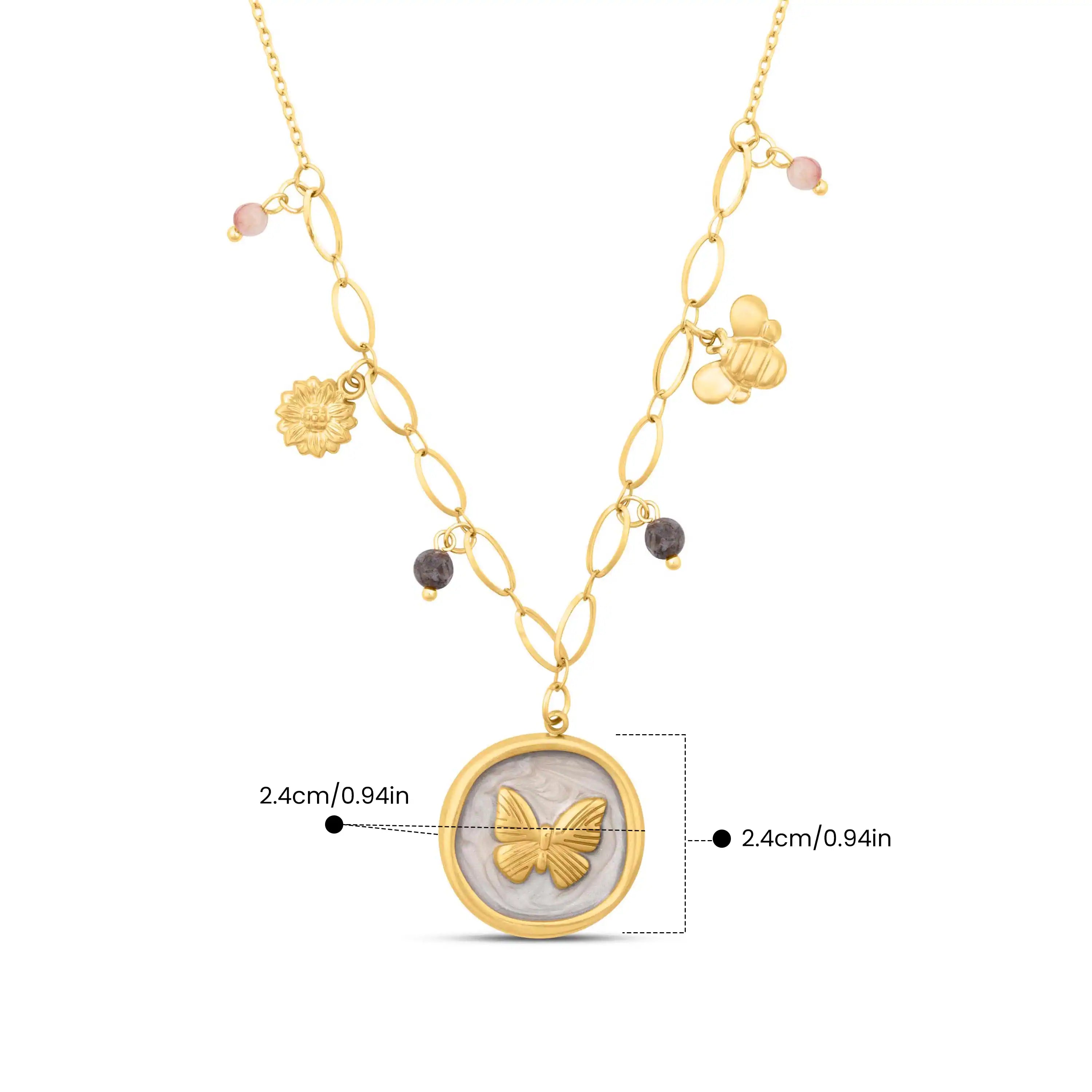 Butterfly Coin Pendant