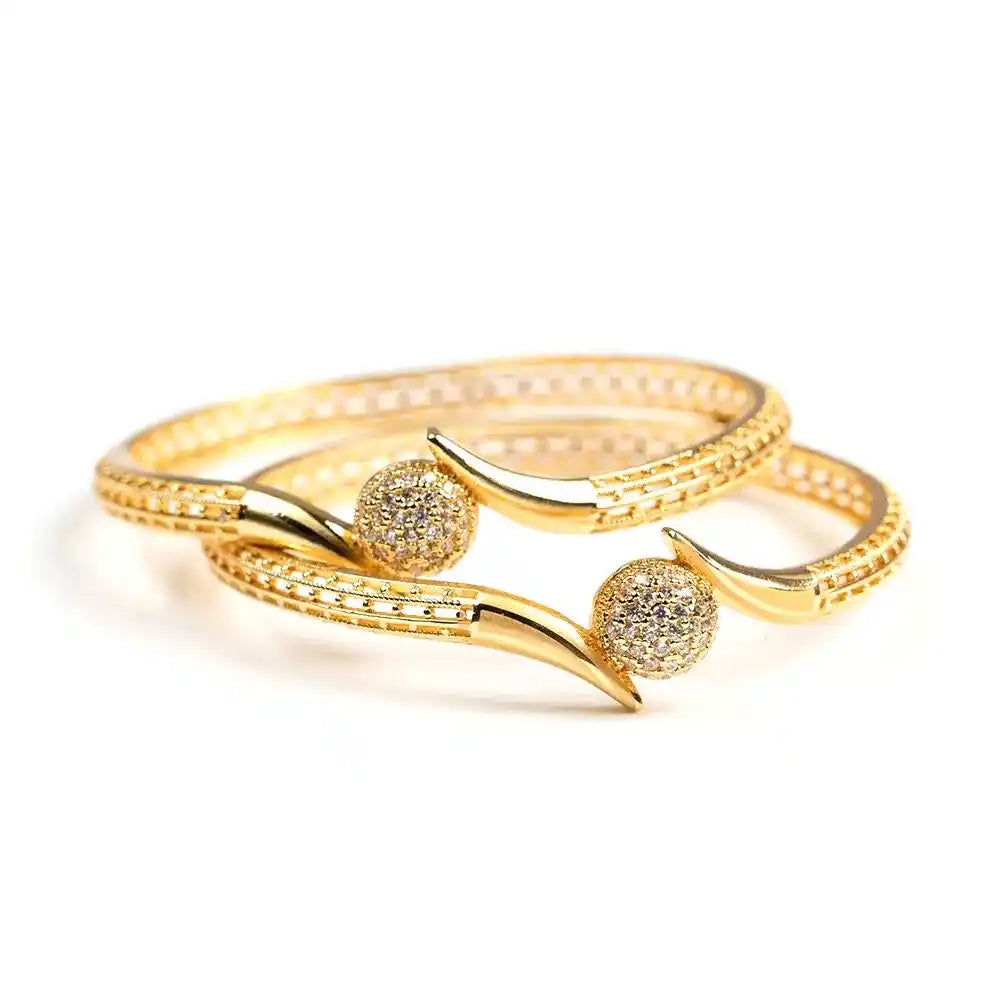Golden Twirl Bangles