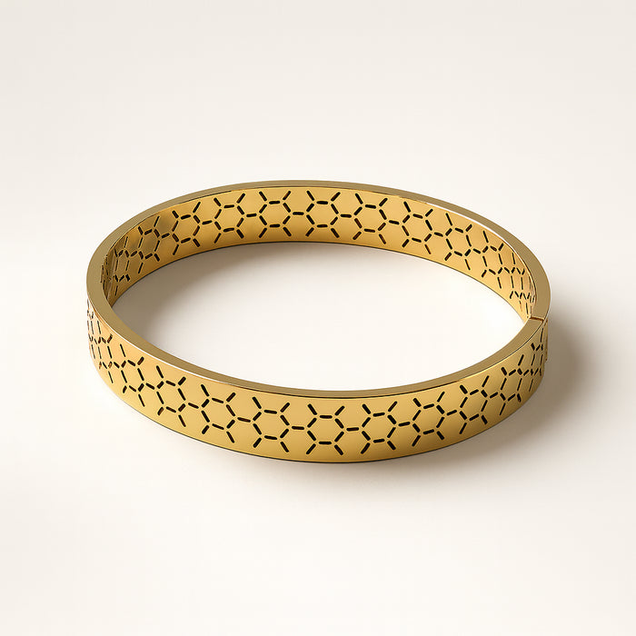 Geometric Gold Cuff