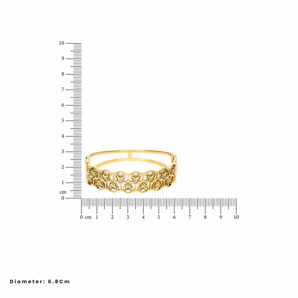 Honeywing Bracelet – Gold-Tone Butterfly Cutwork Cuff Bracelet
