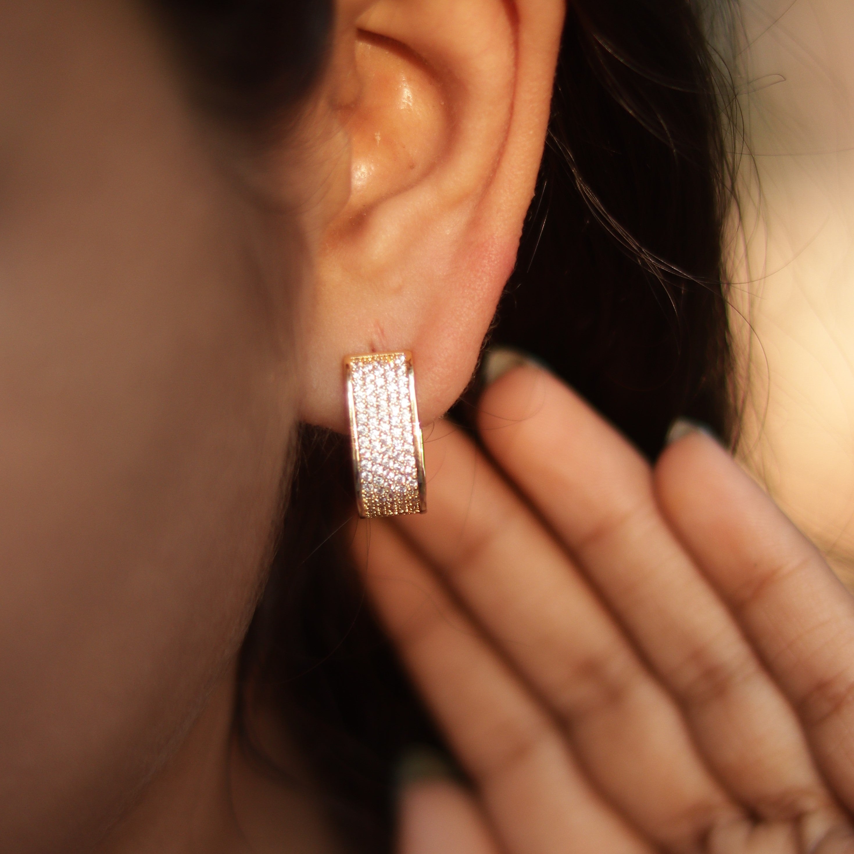 Pave Diamond Earrings