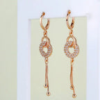 Interlocking Circle Earrings | Sparkling Circle Link Earrings