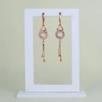 Interlocking Circle Earrings | Sparkling Circle Link Earrings