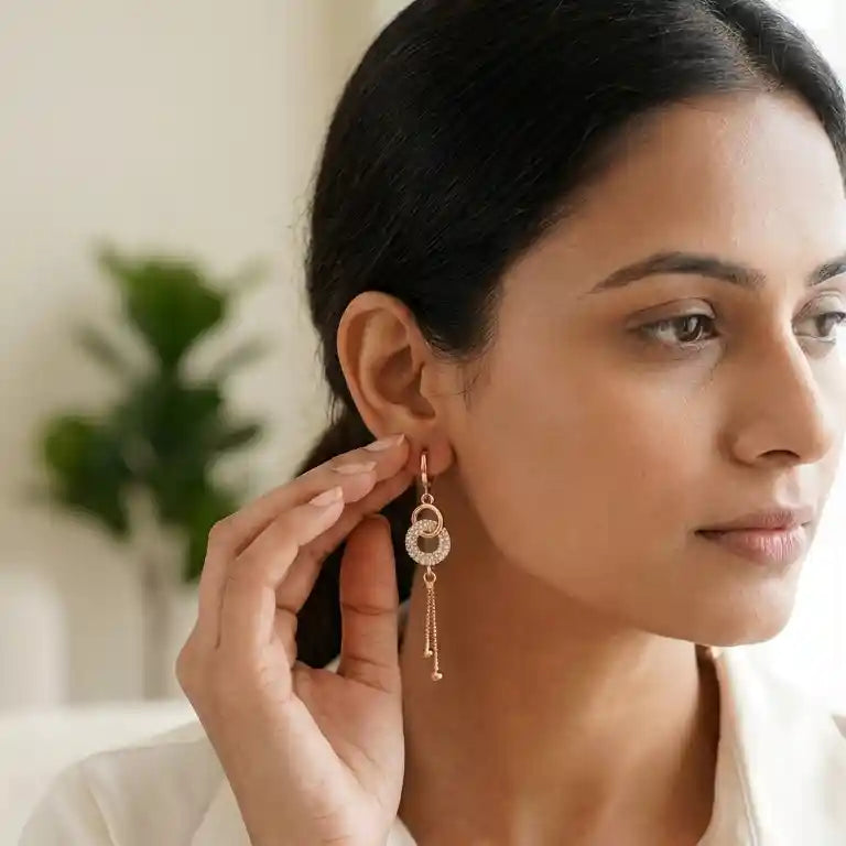 Gold Circle Earrings