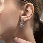Liora Rosé Necklace – American Diamond Vine Necklace & Earring Set for Women