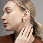 Moonlight Heart Drop Earrings | Romantic Gold Heart Earrings