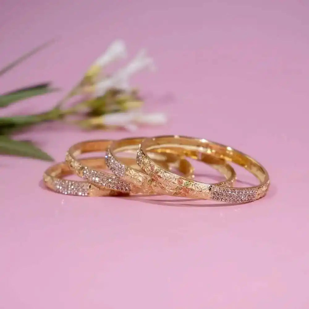 Ornate Gold Bangles