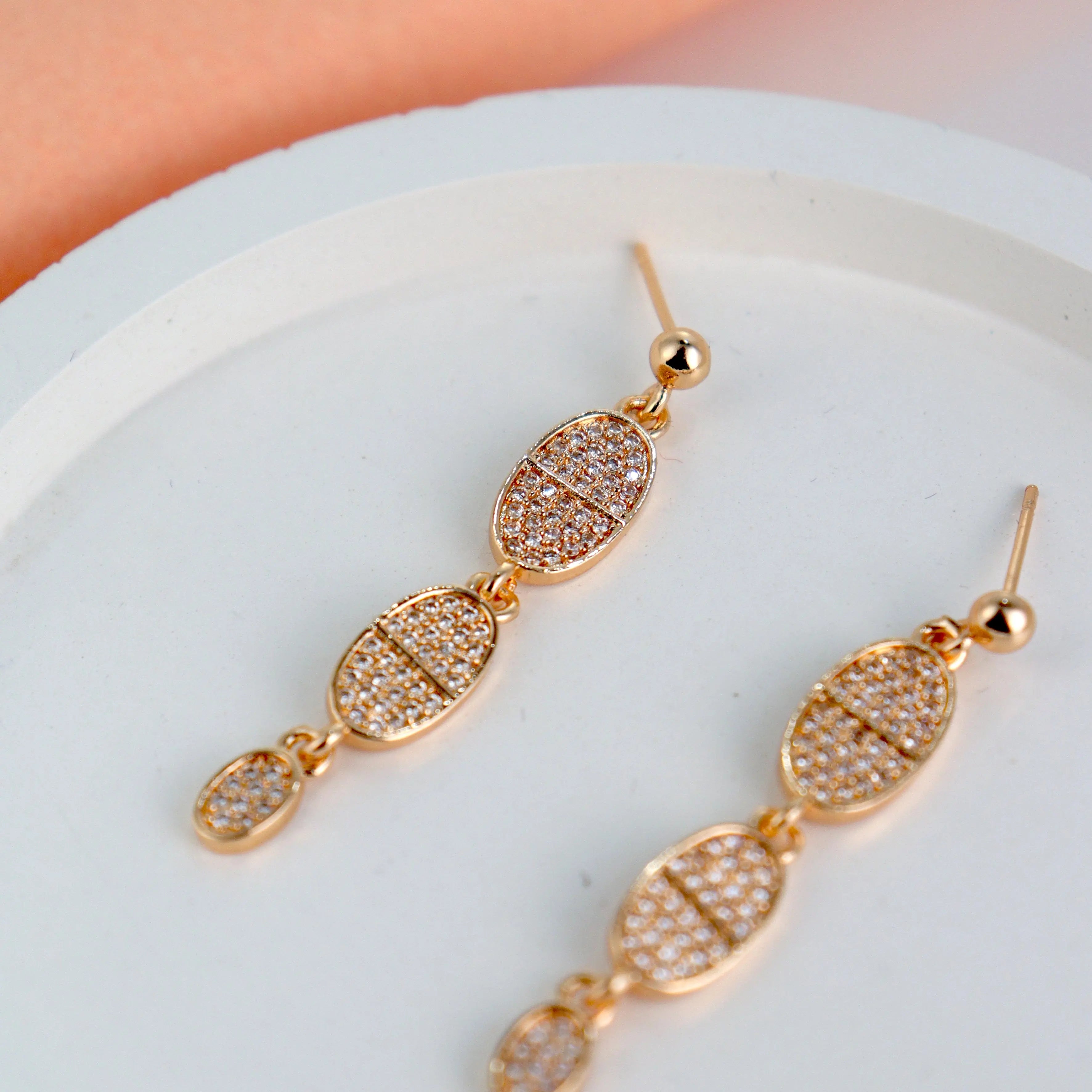 Elegant Oval Earrings